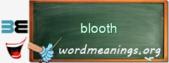 WordMeaning blackboard for blooth